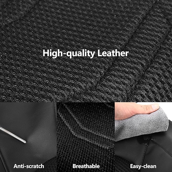 Car Seat Covers,Leather Car Seat Covers,Breathable and Sporty Car Seat Cover,Universal Fit Automotive Seat Covers for Car SUV