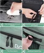Golf Trunk Organizer, Waterproof Car Golf Locker with Separate Ventilated Compartment for 2 Pair Shoes, Golf Storage for Balls