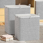 Clothes Storage Bag, Non-Woven Clothes Quilt Foldable Storage Bag, Multipurpose Large Capacity Lightweight Portable Wardrobe 