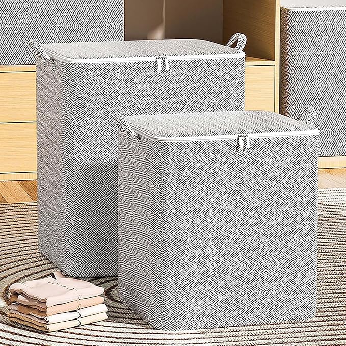Clothes Storage Bag, Non-Woven Clothes Quilt Foldable Storage Bag, Multipurpose Large Capacity Lightweight Portable Wardrobe 