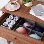 Amazon Basics Dresser Drawer Storage Organizer for Undergarments, Set of 4, Gray | Set of 4