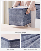 SONGMICS Storage Cubes, 13-Inch Non-Woven Fabric Bins with Double Handles, Set of 6, Closet Organizers for Shelves, Foldable,