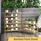 6-Tier Bamboo Shoe Rack for Entryway, Stackable | Heavy Duty | Multi-Function, Free Standing Shoe Racks for Bedroom Hallway C