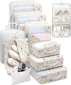 10 Set Packing Cubes for Travel, Gifts for Women Mom,Anti-Tearing Suitcase Organizer for Luggage with Shoe & Hanging Toiletry