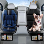 Car Seat Protector MHO+All 2 Pack Auto for Child Baby Car Seats - Large CarSeat Sit Savers Mat with Waterproof 600D Fabric & 