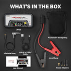 LOKITHOR JP400 Jump Starter with Air Compressor, 2500A 12V Portable Car Battery Booster Pack (8.5L Gas/6.5L Diesel) with