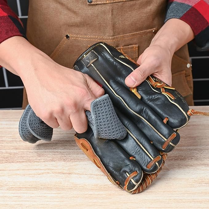 Rhino Wax - Baseball Glove Oil 8 oz (Not Made in China) - Softens & Hydrates Leather Fibers - Improves Ball Gloves Flexibilit