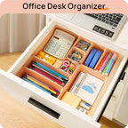 Vtopmart 25 PCS Plastic Drawer Organizers Set, 4-Size Versatile Bathroom and Vanity Drawer Organizer Trays, Storage Bins for 