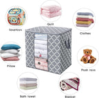 WISELIFE Storage Bags 8 Pack/100L Large Blanket Clothes Organization and Storage Containers for Comforters,Bedding, Foldable 