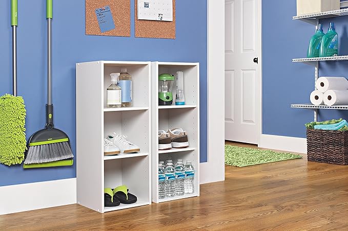 ClosetMaid #8987 Stackable 3-Shelf Organizer, White