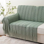 BATTILO HOME Sage Green Throw Blanket for Couch, Sage Green Decor, Knit Throw Blankets for Bed, Spring Throw Blanket Light Bl