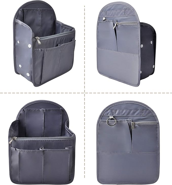 Vercord Backpack Organizer Insert Liner Hanging Travel Bag in Bag with Many Pockets