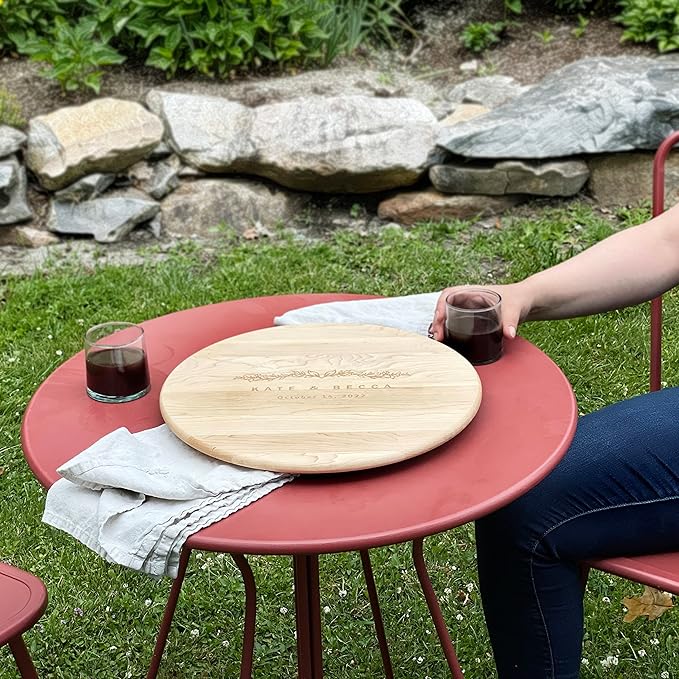 J.K. Adams Wood Lazy Susan Turntable for the Kitchen Table and Countertop, Maple, 18"