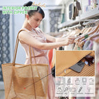 KALIDI BeachNylon Mesh Tote Bag, Casual Tote Bag Hobo Women Foldable MAX 23L Shoulder Bag For Beach Picnic Vacation