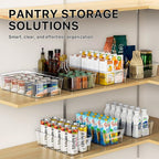 Simple Houseware 4 Pcs Kitchen Clear Bin Storage Organizer, 15" x 8" x 3.75"