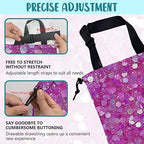 Car Garbage Bag Pink and Purple Hexagonal Hanging Canvas Car Trash Bag Drawstring Car Back Seat Organizer for Car Back Front Seat Console with Adjustable Buckle