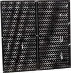 Wall Control Kitchen Pegboard Organizer Pots and Pans Storage Rack Organization Kit with Black Pegboard and White Accessories