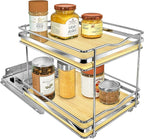 LYNK PROFESSIONAL® Élite™ Pull Out Spice Organization for Cabinets - 8-3/8 inch Wide – Spice Rack for Inside Cabinets – Wood/