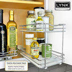 LYNK PROFESSIONAL® Pull Out Spice Organization for Cabinets - 6-3/8 inch Wide – Spice Rack for Inside Cabinets, Slide Out Spi