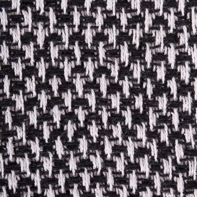 DII 100% Cotton Basket Weave Throw for Indoor/Outdoor Use Camping Bbq's Beaches Everyday Blanket, 50 x 60, Black