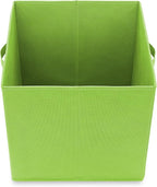 Casafield Set of 6 Collapsible Fabric Cube Storage Bins, Lime Green - 13" Foldable Cloth Baskets for Shelves, Cubby Organizer