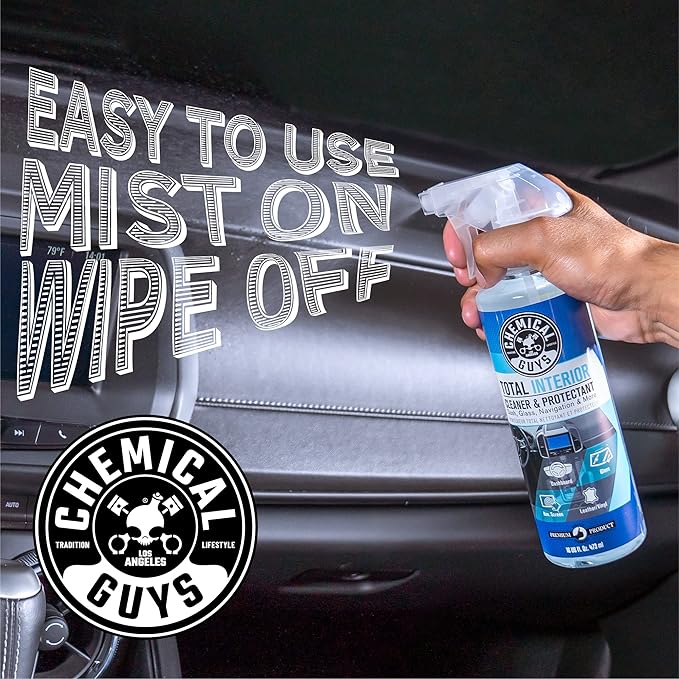Chemical Guys SPI22016 Total Interior Cleaner and Protectant, Safe for Cars, Trucks, SUVs, Jeeps, Motorcycles, RVs & More, 16