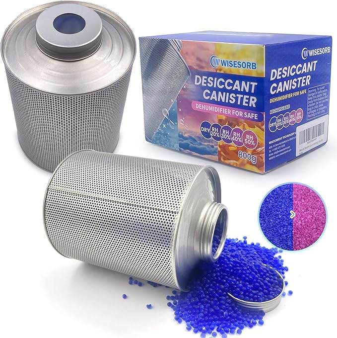 800 Gram 16 Pack Gun Safe Dehumidifier, 1.77 LBS Rechargeable Dehumidifier Blue to Pink Silica Gel Desiccant Moisture Absorbe
