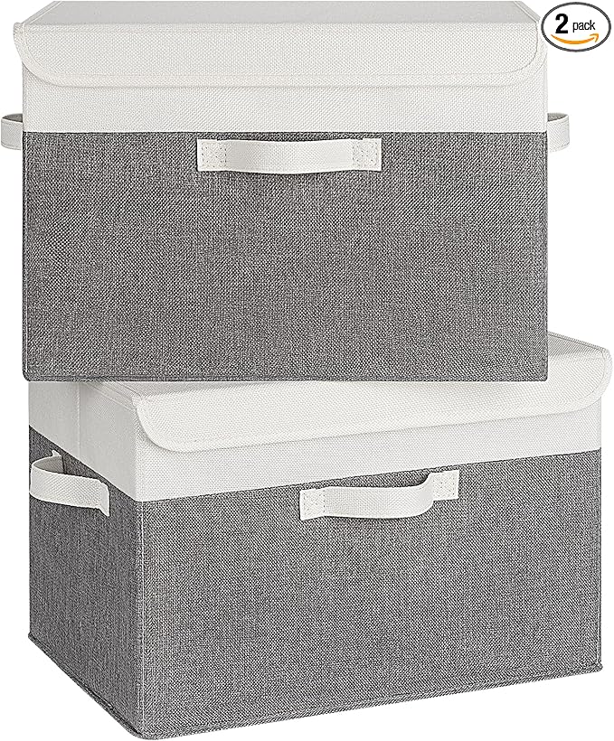 GRANNY SAYS Large Storage Bins with Lids, Collapsible Storage Box, Storage Basket for Shelves, Decorative Storage Bins, Toy S
