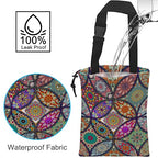 Car Trash Bag Hanging Mandala Flower Car Trash Can Waterproof Garbage Bag Hanging for Car Back Seat