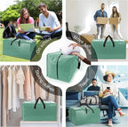 VELVETSURE 12 Pack Heavy Duty Large Moving Bags W/Backpack Straps - Strong Handles & Zippers, Storage Totes For Space Saving,