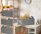 Fordonral 4 Pack Closet Organizers and Storage Bins, Storage Containers for Organizing Clothing, Jeans, Toys, Books, Shelves,