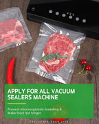 Syntus Vacuum Sealer Bags for food, 2 Pack 8" x 20' Commercial Grade Bag Rolls, Food Vac Bags for Storage, Meal Prep or Sous 