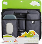 Munchkin Out-n-About Trunk Organizer for SUVs and Cars with Portable Changing Pad and Wet Baby Wipes for Diaper Changes On-the-Go, Collapsible, Grey