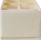 Qozary 3 Pack Sock Underwear Drawer Organizer Dividers, Collapsible Cabinet Closet Storage Boxes for Clothes, Socks, Lingerie