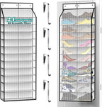 Kotkn 24-Pair Over Door Shoe Organizer for Family & Kids, Double Sided | Hanging Storage for Sneakers, Boots, Toys & Room Org