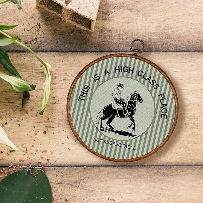 KSDUT Western Cowboy Wall Art Decor - Green Preppy Trendy Southwestern Wall Art Canvas Frame Hanging Prints, Foyer Entryway M