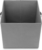 Casafield Set of 6 Collapsible Fabric Cube Storage Bins, Gray - 13" Foldable Cloth Baskets for Shelves, Cubby Organizers & Mo