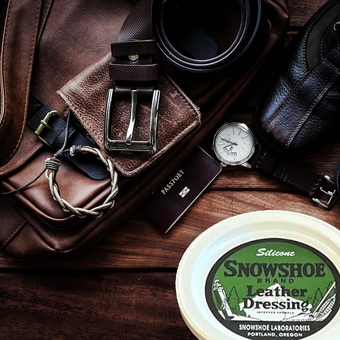 Snowshoe Leather Conditioner, Made in USA Since 1927 - Protect, Condition, Restore & Waterproof - Leather Conditioner for Fur