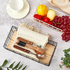 Funrous 2 Pcs Metal Small Wire Basket Wall Hanging Wire Basket Hang Small Bathroom Kitchen Storage Organizer Toilet Paper Mes