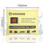 4 Pack 240G Reusable Silica Gel Desiccant Dehumidifier Bags, Color Indicating Moisture Absorbers for Car, Closet, Garage, 3D