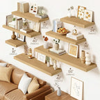 Vivelove 48 Inch Floating Shelves for Wall, 48x9 Display Shelves for Bathroom Living Room Kitchen Bedroom Office Farmhouse Ho