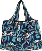 allydrew Large Foldable Tote Nylon Reusable Grocery Bags, 5 Pack