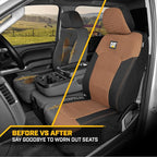 Cat® MeshFlex Automotive Seat Covers for Cars Trucks and SUVs (Set of 2) – Beige Car Seat Covers for Front Seats, Truck Seat 
