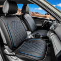 LINGVIDO Car Seat Covers Full Set (5 Seats) - Premium Perforated Nappa Leather, Waterproof Shield, Omni-Adapt Fit SUVs Sedans