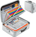 SMARTAKE Fireproof Document Box with Lock, Hard Case Waterproof Safe Box File Organizer, for Important Documents Papers Passp