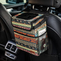 Car Garbage Can Cute - Leak-Proof Car Trash Can with Lid and Storage Pockets, Car Trash Bin for Men and Women, Boho Aztec Essentials: Must-Have Car Interior Accessories (Boho Carnival)