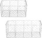 DII Chicken Wire Collection Farmhouse Vintage Wall Baskets, Assorted Basket, Antique White