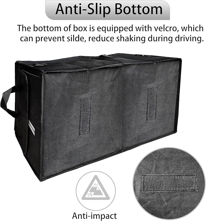 YOSRTER for Dodge Charger Durango Challenger Ram Car Trunk Organizer Collapsible Storage Box with Handle Foldable Lid Non