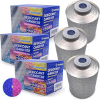 800 Gram Gun Safe Dehumidifier, 3 Pack of 1.77 LBS Rechargeable Dehumidifier Blue to Pink Silica Gel Desiccant Moisture Absor
