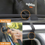 Rightline Gear Car Top Waterproof Duffle Bag For Travel, Attaches With or Without Roof Rack, 120 Liters, Black